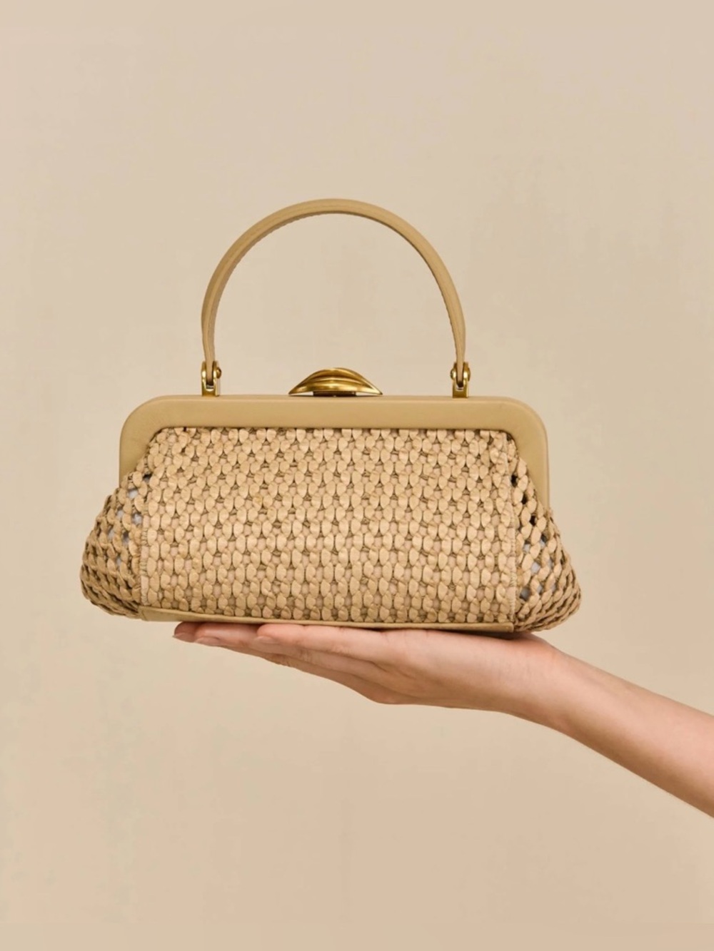 Cult Gaia ZUMA MINI CROSSBODY BAG in color SAND NWT - Picture 3 of 8